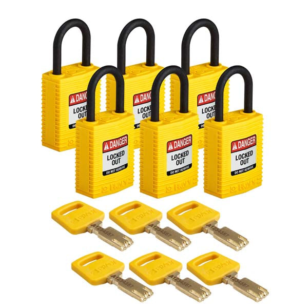 150208 Brady SafeKey Padlocks Yellow 33mm