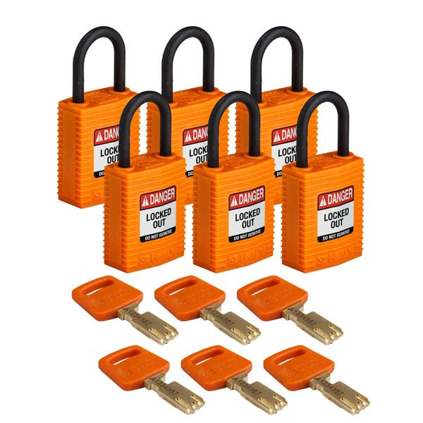 150212 Brady SafeKey Padlocks Orange 33mm