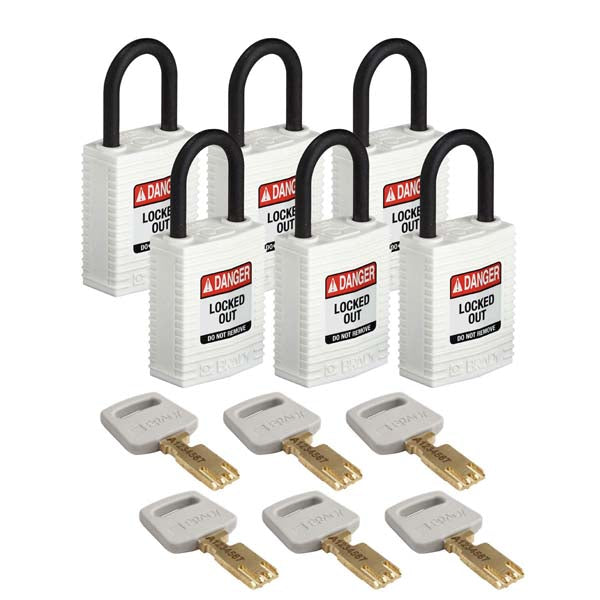 150215 Brady SafeKey Padlocks White 33mm