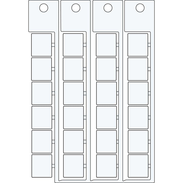 White Adhesive Tag for BSP41 Printers 15mm x 17mm - 1517AD