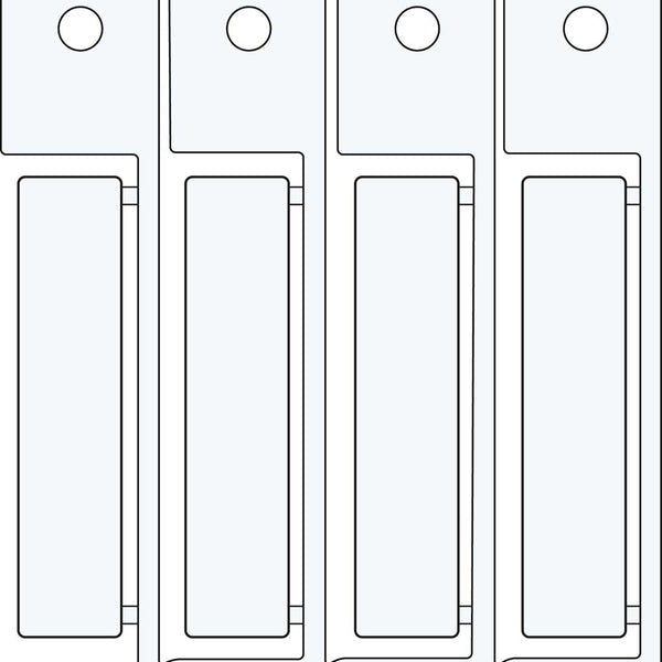 White Adhesive Tags for BSP41 Printers 15mm x 67mm - 1567AD