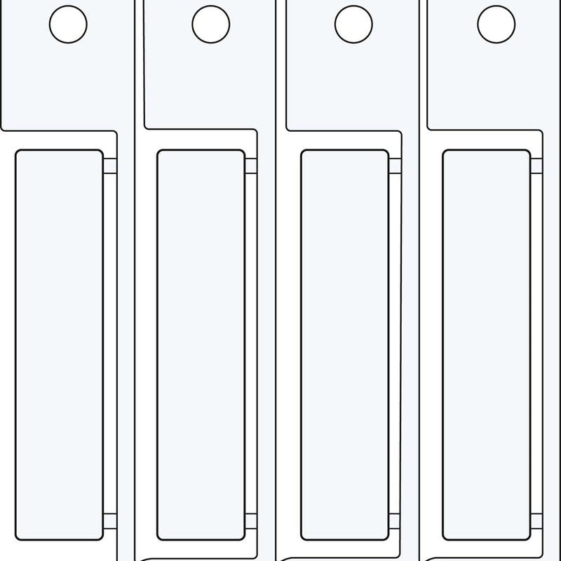 White Adhesive Tags for BSP41 Printers 15mm x 67mm - 1567AD
