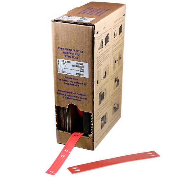 311970 Brady BM7-10x75-7643-RD Bulk Linerless B-7643 cable tags for BMP61 10.00mm x 75.00mm
