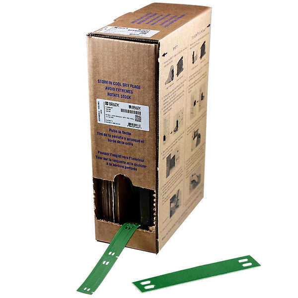 312144 Brady BM71-10x60-B7598-GN Bulk Linerless Polyester Cable Tag for BMP61 10.00mm x 60.00mm