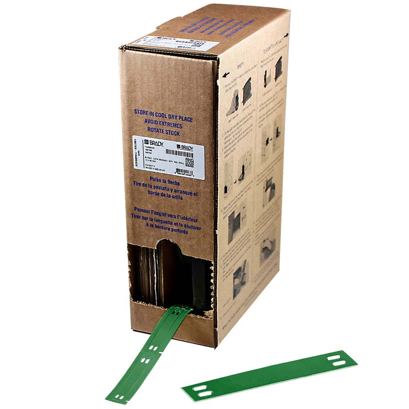 312144 Brady BM71-10x60-B7598-GN Bulk Linerless Polyester Cable Tag for BMP61 10.00mm x 60.00mm