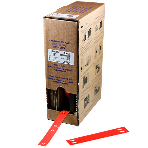 312145 Brady BM71-10x60-B7598-RD Bulk Linerless Polyester Cable Tag for BMP61 10.00mm x 60.00mm