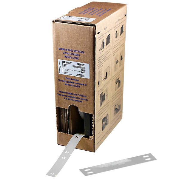 312146 Brady BM71-10x60-B7598-SV Bulk Linerless Polyester Cable Tag for BMP61 10.00mm x 60.00mm