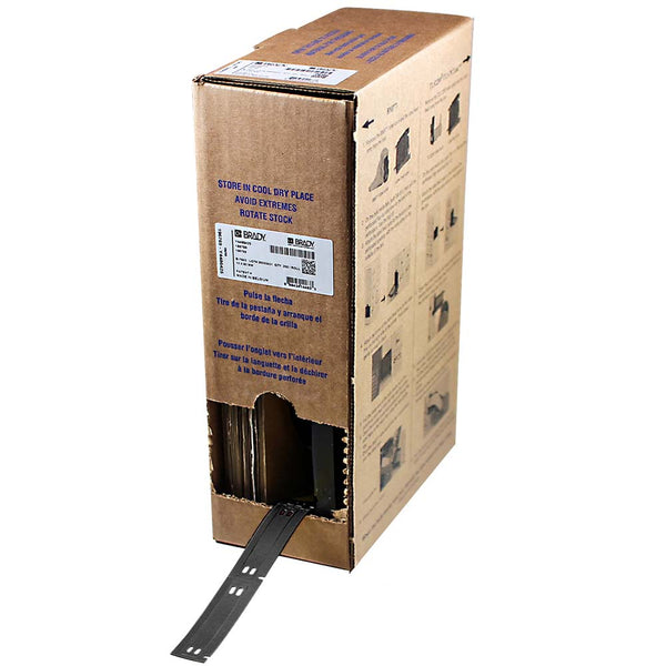 312142 Brady BM71-10x60-B7598-BK Bulk Linerless Polyester Cable Tag for BMP61 10.00mm x 60.00mm