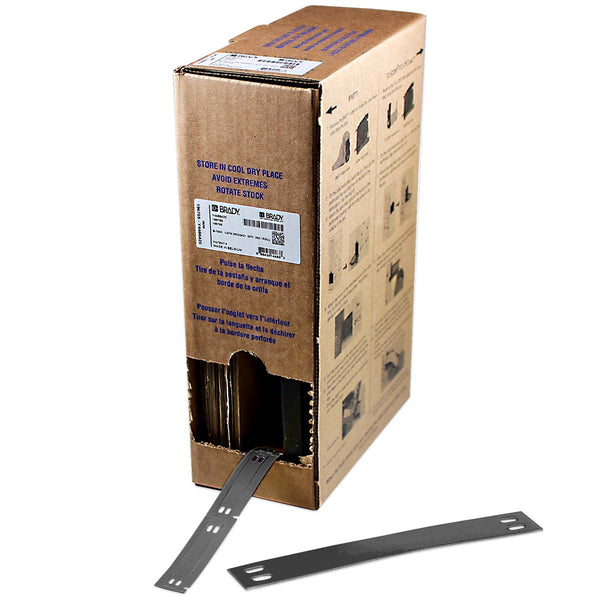 312149 Brady BM71-10x75-B7598-BK Bulk Linerless Polyester Cable Tag for BMP61 10.00mm x 75.00mm