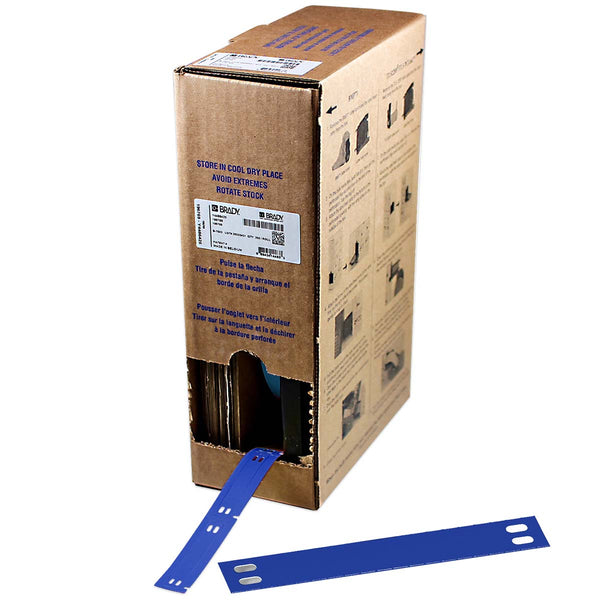 312150 Brady BM71-10x75-B7598-BL Bulk Linerless Polyester Cable Tag for BMP61 10.00mm x 75.00mm
