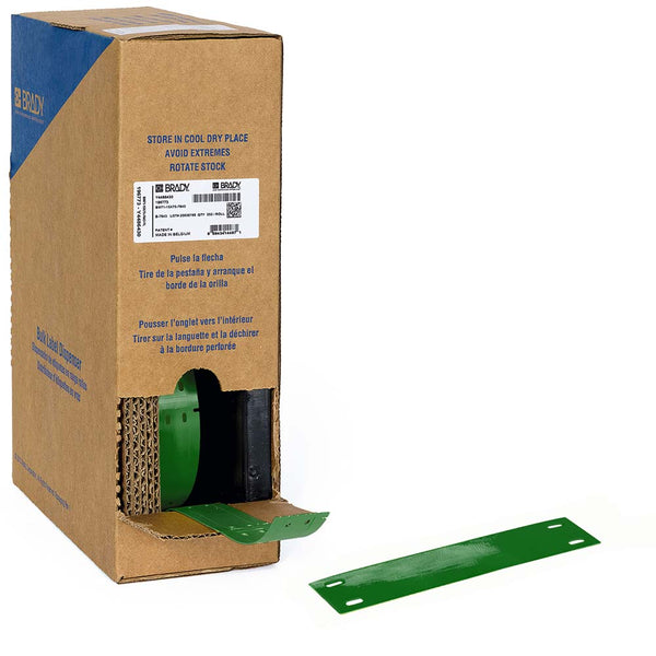 312158 Brady BM71-15x75-B7598-GN Bulk Linerless Polyester Cable Tag for BMP61 15.00mm x 75.00mm