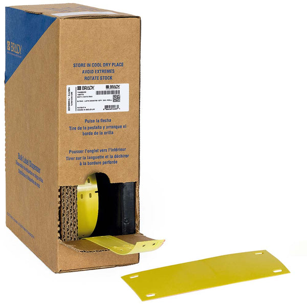 312169 Brady BM71-25x75-B7598-YL Bulk Linerless Polyester Cable Tag for BMP61 25.00mm x 75.00mm