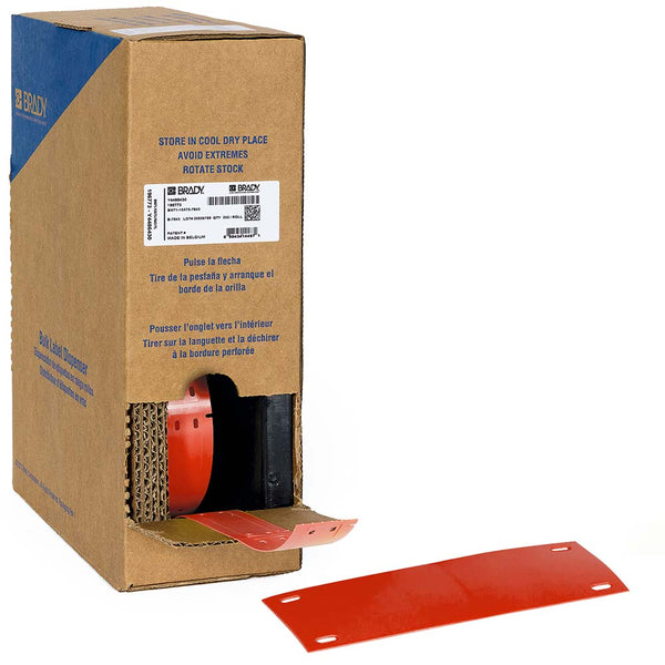 312166 Brady BM71-25x75-B7598-RD Bulk Linerless Polyester Cable Tag for BMP61 25.00mm x 75.00mm