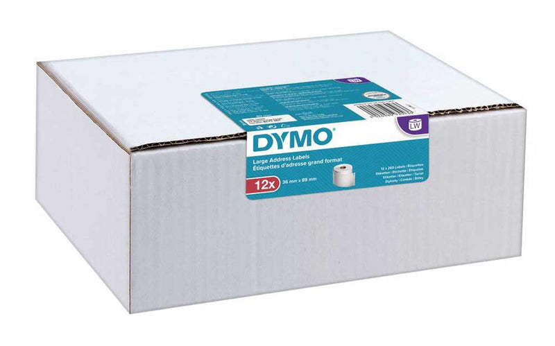 DYMO 99012 12 Pack Labelwriter Large Address Labels 36 x 89mm - 2093093