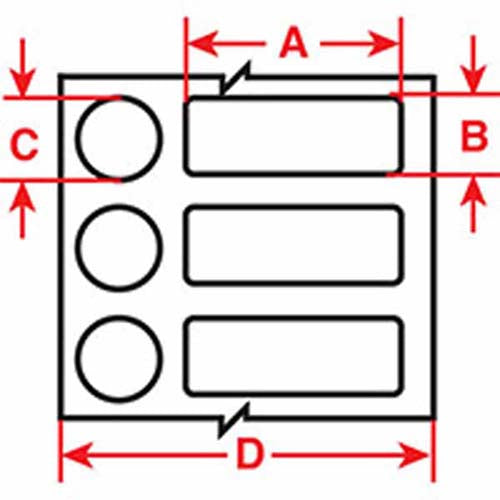 Brady BPT-608-499 Nylon Cloth Thermal Transfer Labels 41.28mm x 15.24mm