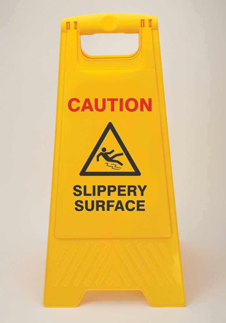 256700 - Heavy Duty Floor Stand - Caution Slippery Surface