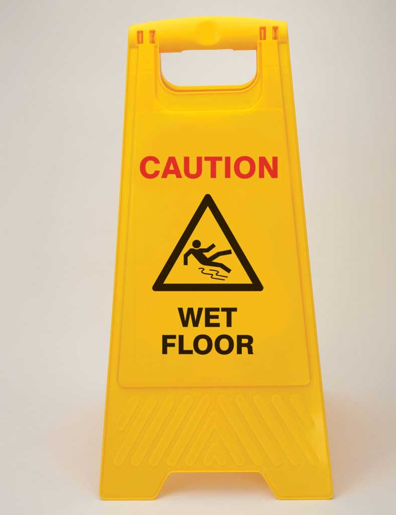 256702 - Caution Wet Floor Heavy Duty Floor Stand