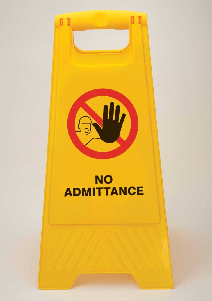 256708 - No Admittance Heavy Duty Floor Stand