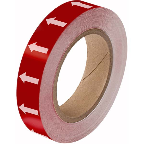 275102 Brady Red with White Directional Arrow Tape
