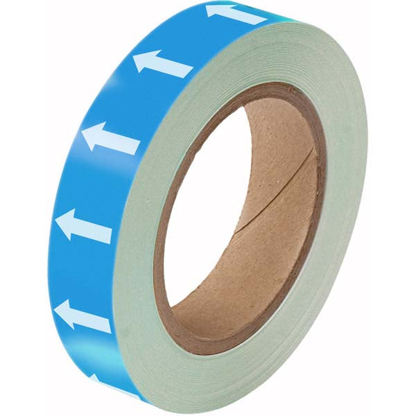 275103 Brady Blue with White Directional Arrow Tape