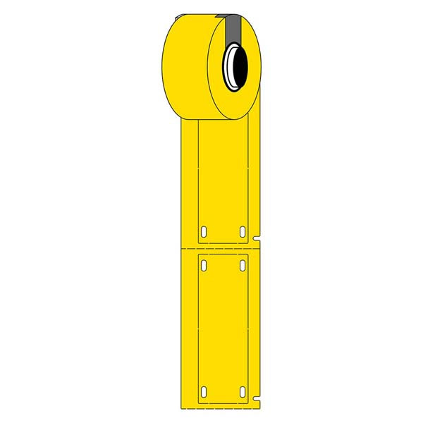 312090 Brady M6-25x75-7643-YL Linerless B-7643 cable tags for BMP61 25.00mm x 75.00mm