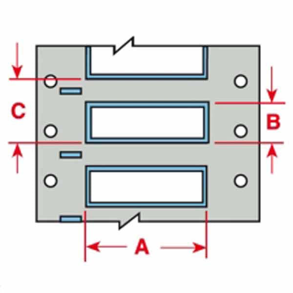 3PS-187-2-GY-S Brady IP Printer Heat-Shrink Polyolefin Labels - Labelzone