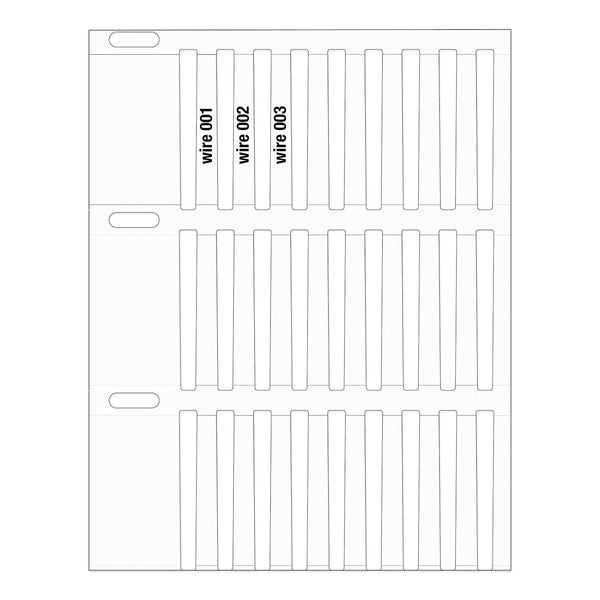 620568 - Brady DuraSleeve Wire Marking Inserts 30.00mm x 4.40mm