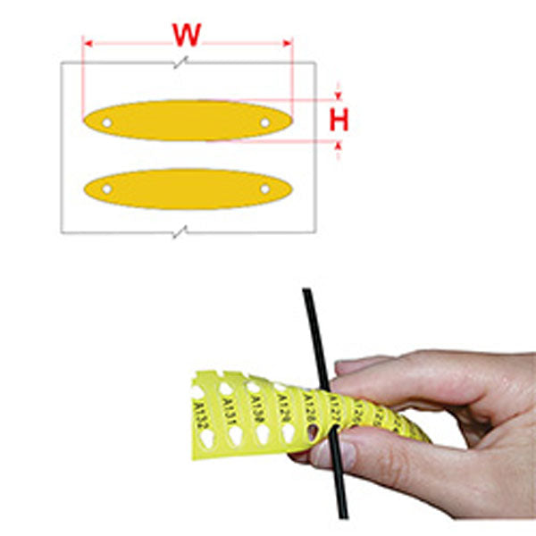 THT-02-7599-YL - Brady Rapido Labels THT-02-7599-Yellow 23.00mm x 5.20mm