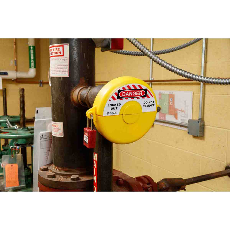 065590 - Brady Gate Valve Lockouts 1-2.5 Yellow