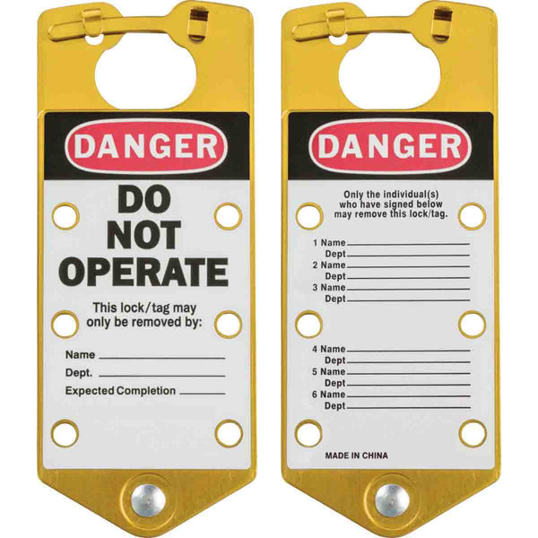 065974 - Brady Labelled Group Lockout Hasps 76.00mm x 180.00mm