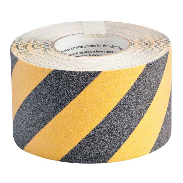 78149 Brady Anti-Skid Striped Tape 100mm x 18m Striped Anti-Skid Tape - Black - Yellow
