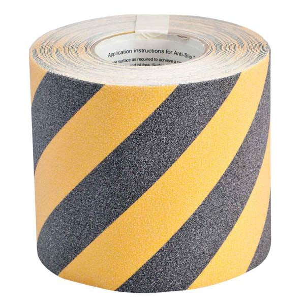 78150 Brady Anti-Skid Striped Tape 150mm x 18m Striped Anti-Skid Tape - Black - Yellow