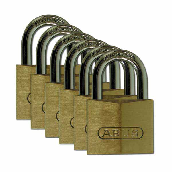 Brady 805832 Brass Padlock 40mm 6 Pack