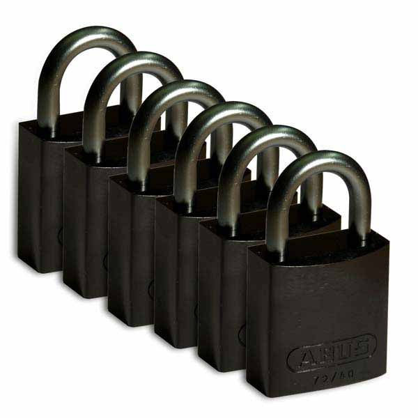 Brady 814067 Aluminium Padlocks 25mm Black 6 Pack