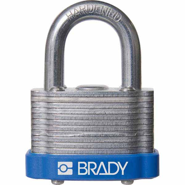 Brady 814086 Steel Padlock 20mm Blue 6 Pack