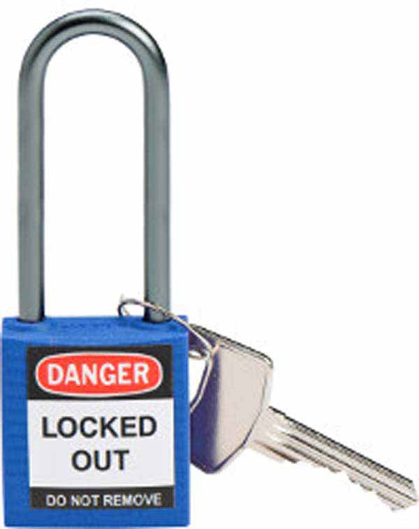 Brady 814134 Compact Safety Padlock 50mm Blue 6 Pack