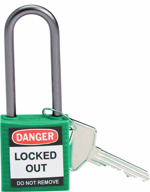 Brady 814138 Compact Safety Padlock 50mm Green 6 Pack