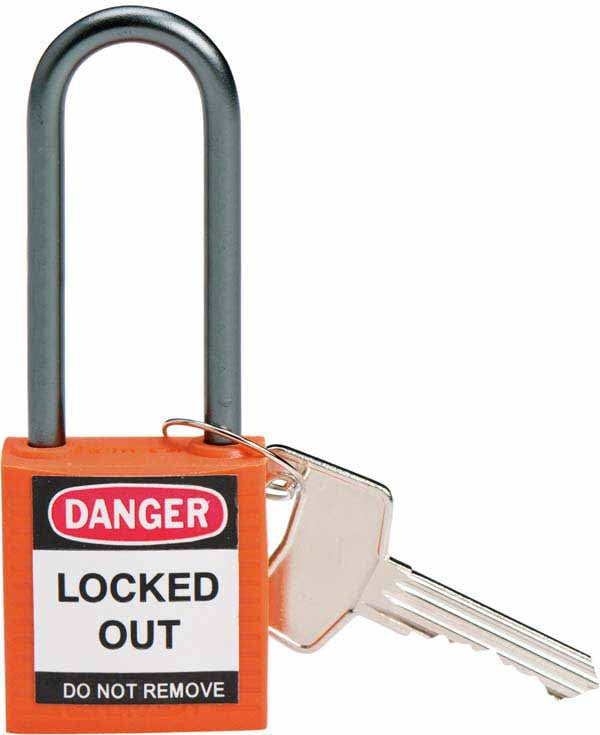 Brady 814139 Compact Safety Padlock 50mm Orange 6 Pack