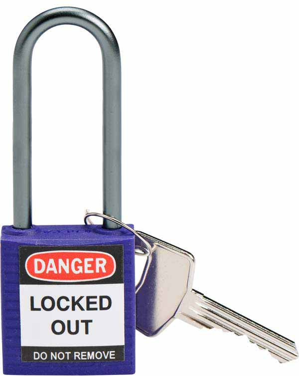 Brady 814141 Compact Safety Padlock 50mm Purple 6 Pack
