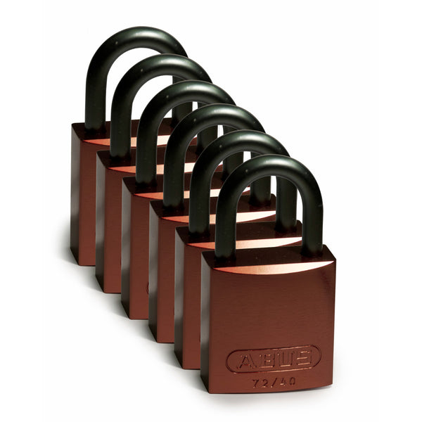 Brady 830939 Aluminium Padlocks 25mm Brown 6 Pack