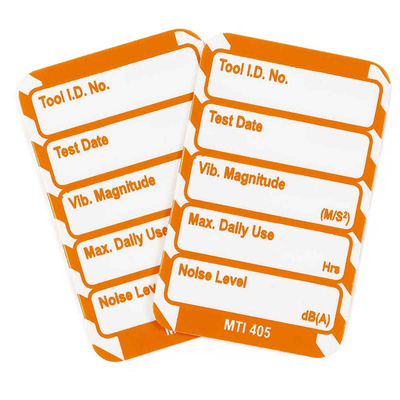 832023 Brady Scafftag Microtag Inserts Vibration Noise Level White on Orange 30mm x 47mm