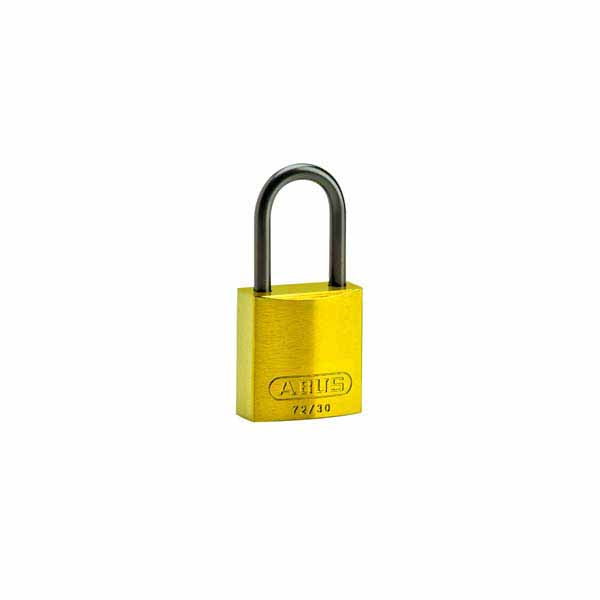 Brady 834865 Compact Aluminium Padlock 40mm Yellow 6 Pack