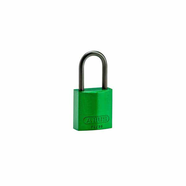 Brady 834866 Compact Aluminium Padlock 40mm Green 6 Pack