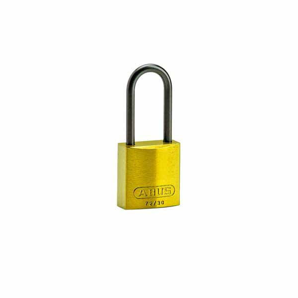 Brady 834871 Compact Aluminium Padlock 50mm Yellow 6 Pack