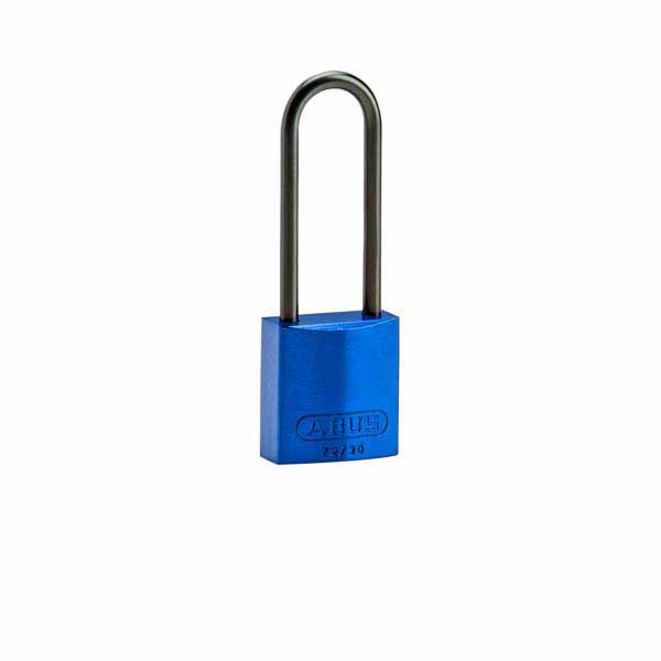 Brady 834874 Compact Aluminium Padlock 75mm Blue 6 Pack