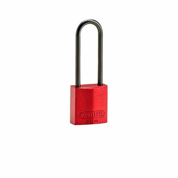 Brady 834876 Compact Aluminium Padlock 75mm Red 6 Pack