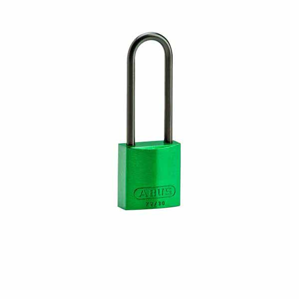 Brady 834878 Compact Aluminium Padlock 75mm Green 6 Pack