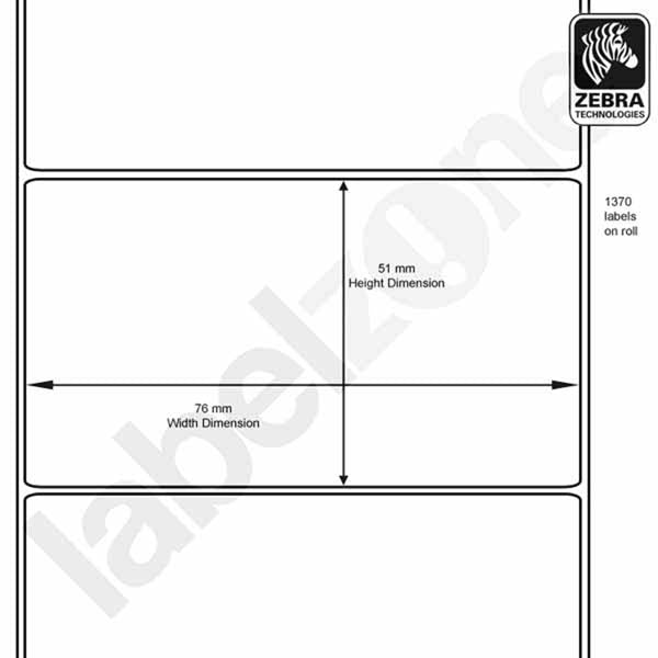 3003059 - Zebra Z-Select 2000D 50.8 x 50.8mm 20 rolls per box