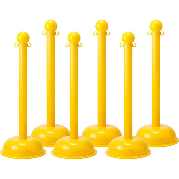 092121 Bradylink Warning Posts Yellow 6 Pack 1041.40 mm x 76.20 mm