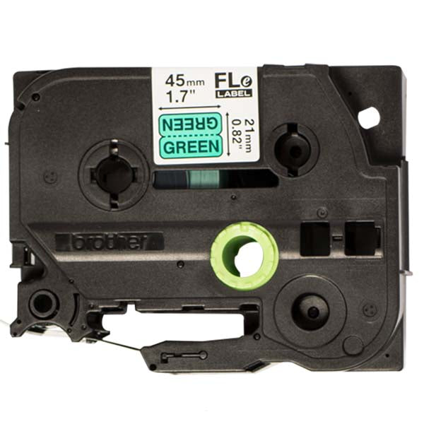 Brother FLe-7511 Flag Tape Black on Green